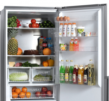 Холодильник Hyundai CC4553F 2-хкамерн. черная сталь (двухкамерный)