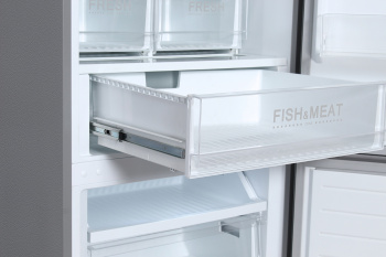 Холодильник Hyundai CC4553F 2-хкамерн. черная сталь (двухкамерный)