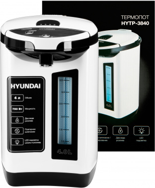 Термопот Hyundai HYTP-3840 4л. 750Вт белый/черный